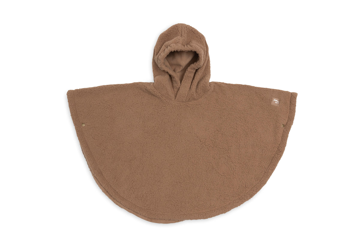 Poncho Chaud Enfant Teddy Fleece Dark Hazel | Jollein