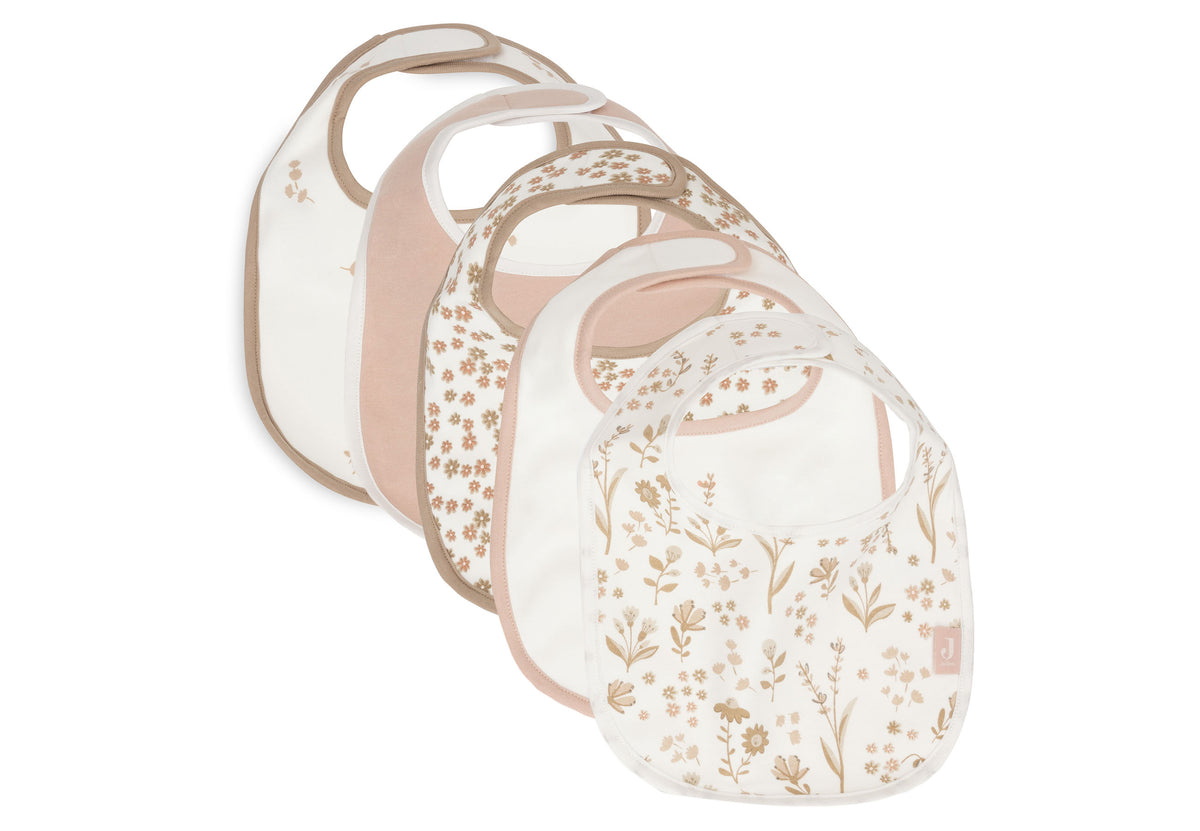 Bavoirs jersey imperméables Bloomy – Lot de 5 | Jollein