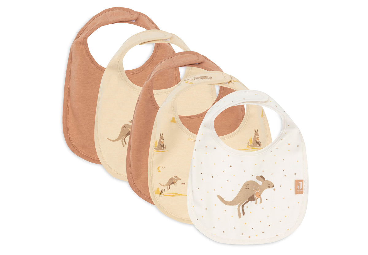 Bavoirs bébé imperméables Kangaroots – Lot de 5 | Jollein
