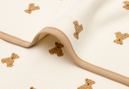Couverture Bébé Little Waffle Mini Teddy Bear 75 × 100 cm | Jollein