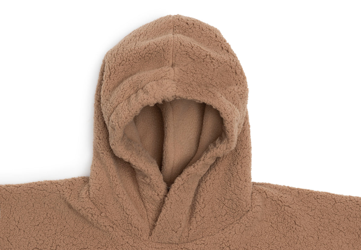 Poncho Chaud Enfant Teddy Fleece Dark Hazel | Jollein