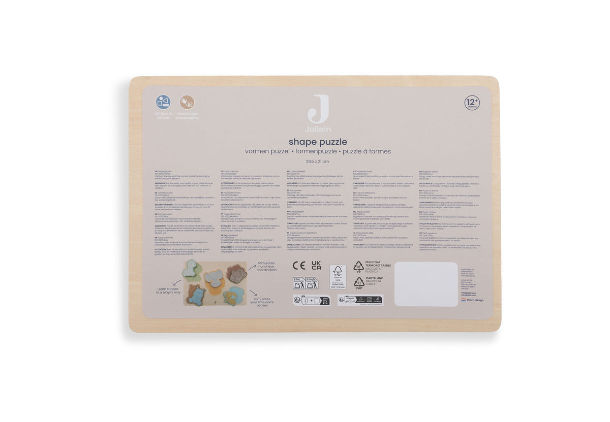 Puzzle de Formes en Bois Jollies | Jollein