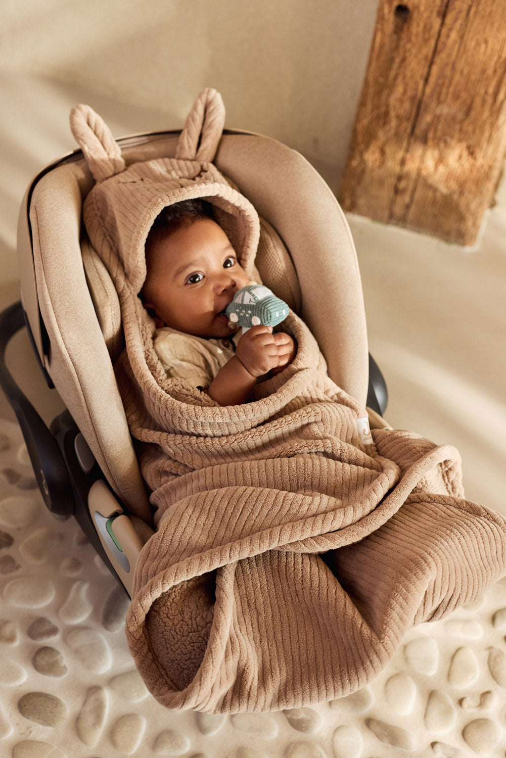 Couverture portefeuille bébé Bunny Cloudy Rib | Jollein
