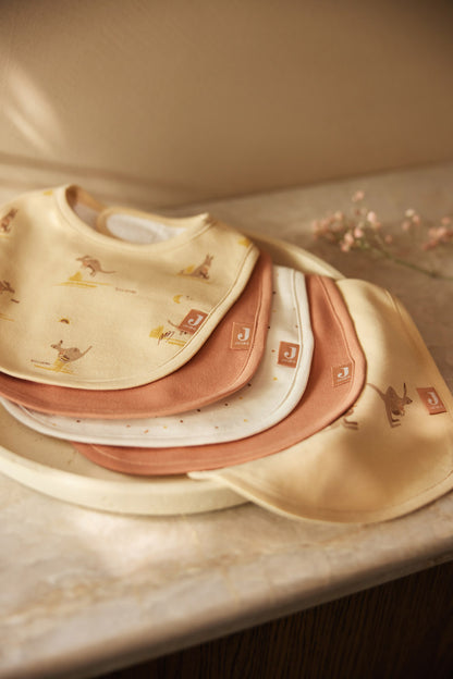 Bavoirs bébé imperméables Kangaroots – Lot de 5 | Jollein