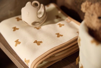 Couverture Bébé Little Waffle Mini Teddy Bear 75 × 100 cm | Jollein