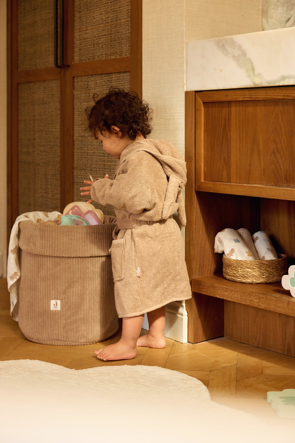 Panier de Rangement Bébé Cloudy Rib | Jollein