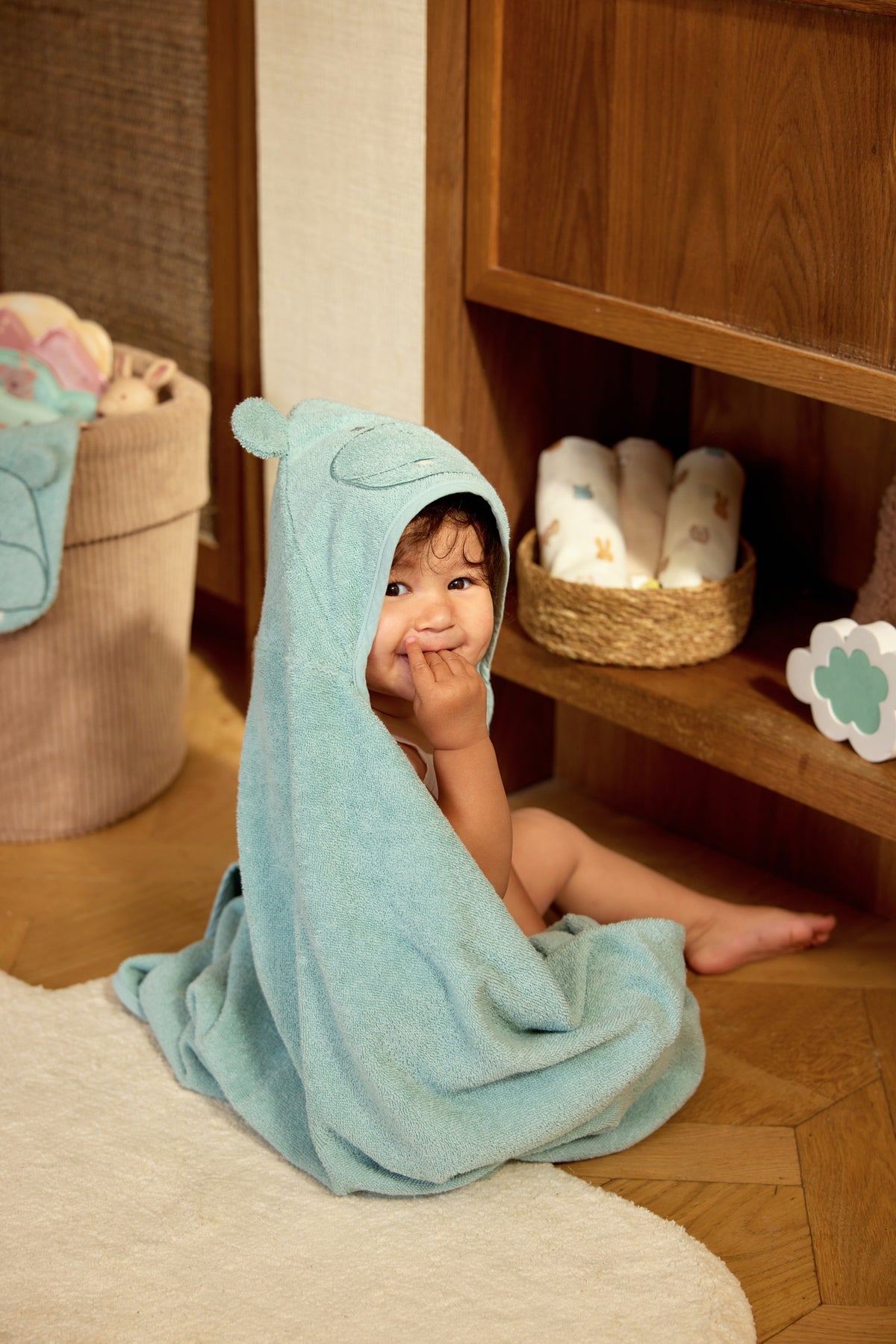 Hooded Baby Towel - Animals | Jollein